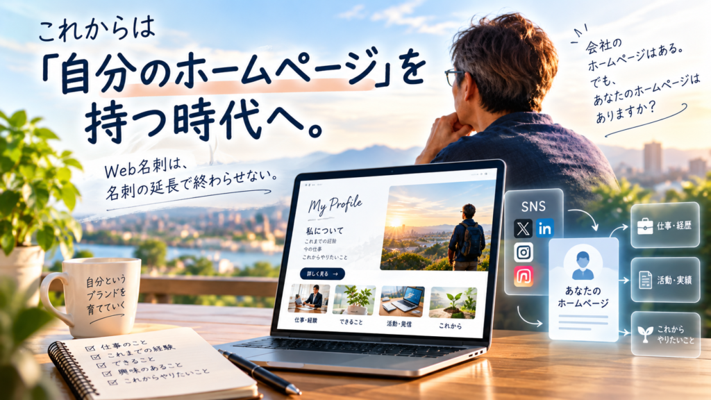 Web名刺は、個人のホームページ